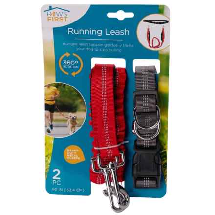 Paws First Dog Running Leash - 60”, 2-Piece Set in Multi