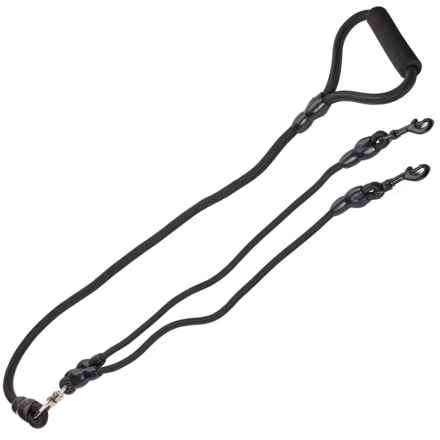 Paws First Double Dog Leash in Black