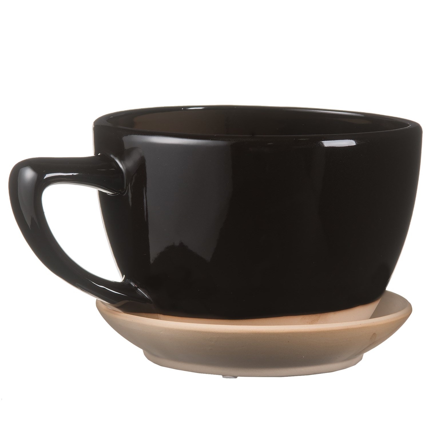 Pd Home & Garden Large Ceramic Black Coffee Mug Planter Save 81