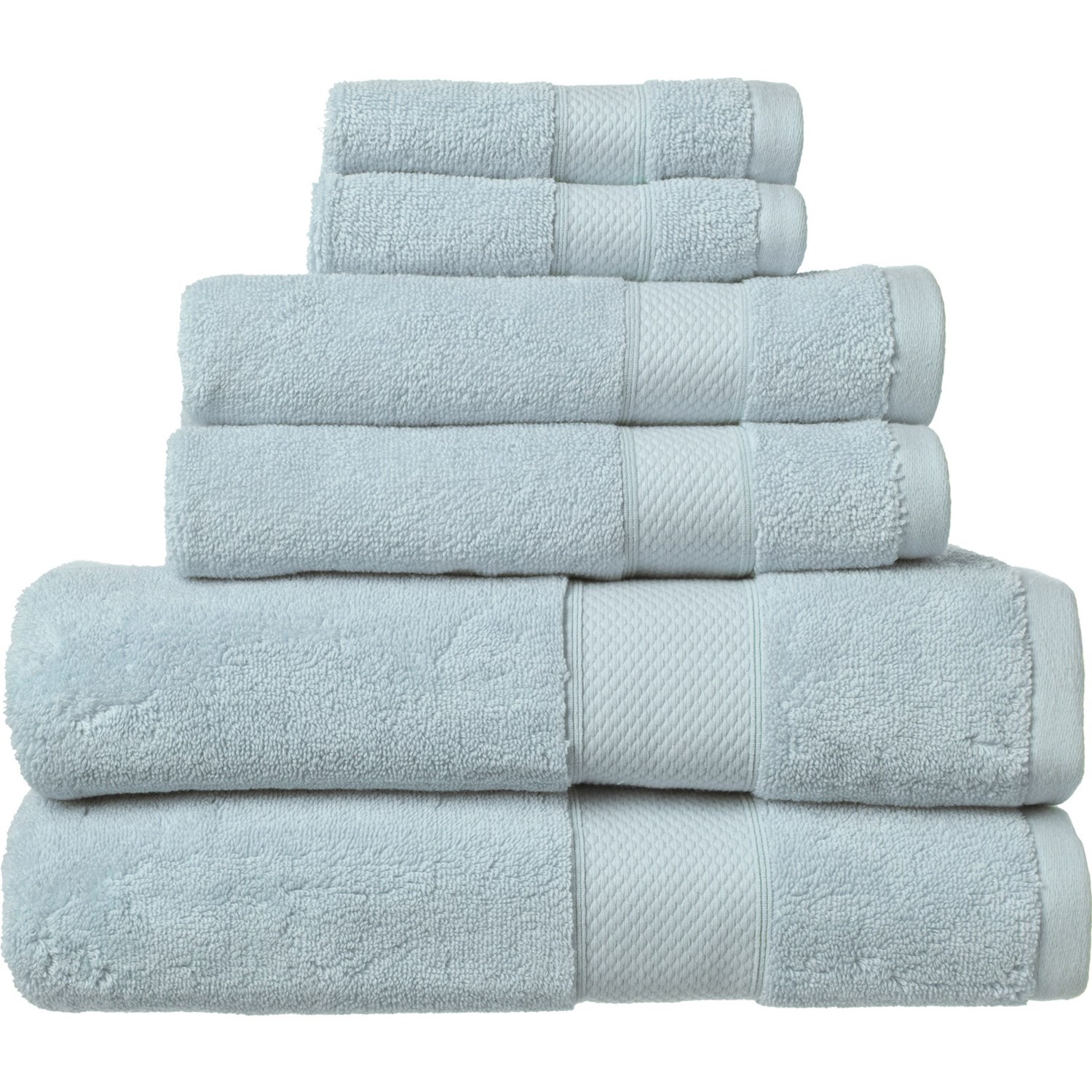 blue bath towels