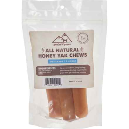 peaksNpaws Yak Milk Chew Dog Treats - 3-Pack, Large in Honey
