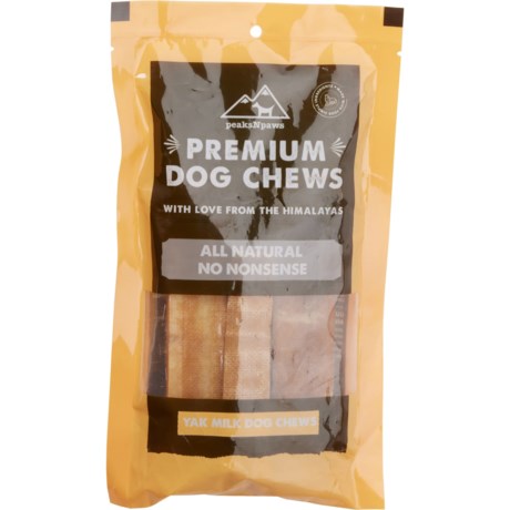 peaksNpaws Yak Milk Chew Dog Treats - 3-Pack, Large in Multi