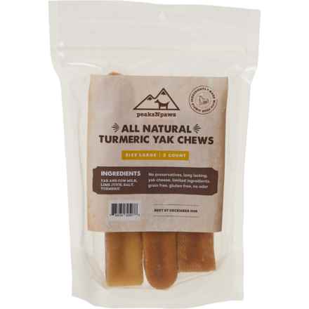 peaksNpaws Yak Milk Chew Dog Treats - 3-Pack, Large in Turmeric/Yak
