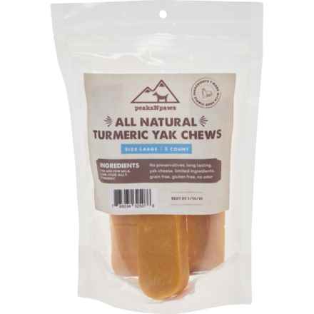peaksNpaws Yak Milk Chew Dog Treats - 3-Pack, Large in Turmeric