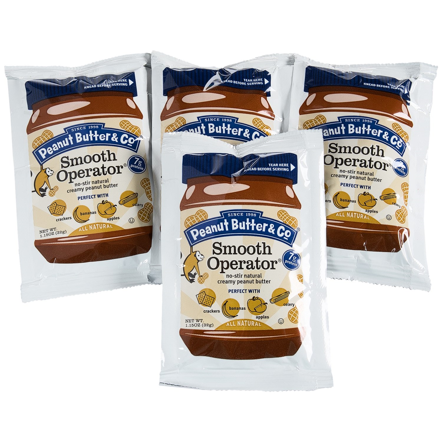 Peanut Butter & Co Smooth NoStir Peanut Butter Packets 4Pack Save 23