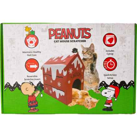 Peanuts Cat Scratcher Pop-Up House - 18x9.5x16” in Snow