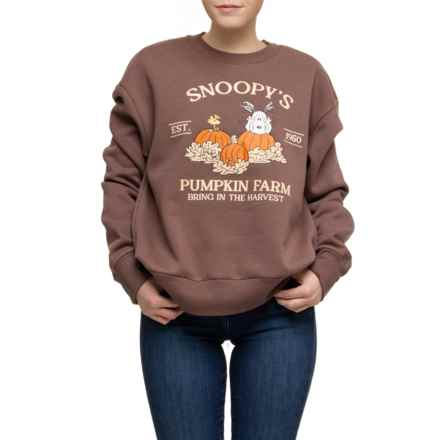 Peanuts Fleece Pullover Sweatshirt in Peppercorn
