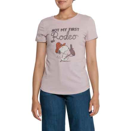 Peanuts Not My First Rodeo Snoopy Graphic T-Shirt - Short Sleeve in Burnished Lilac