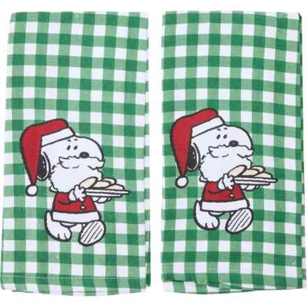 Peanuts Santa Snoopy Kitchen Towel Set - 2-Pack, 16x26” in Multi