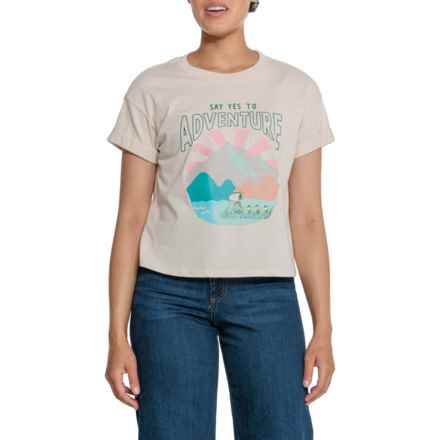 Peanuts Say Yes to Adventure Graphic T-Shirt - Short Sleeve in Pefectly Pale