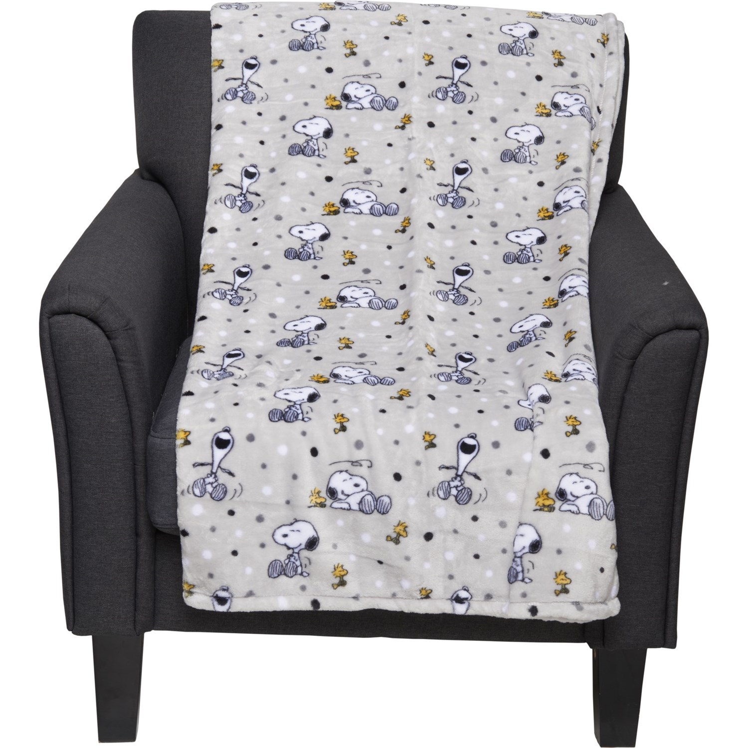 Peanuts Snoopy and Woodstock Chuckle VelvetLoft® Throw Blanket 50x70