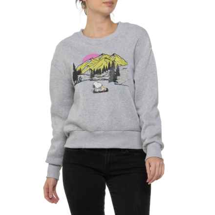 Peanuts Snoopy Canoe Graphic Sweatshirt in Lt Grey Heather