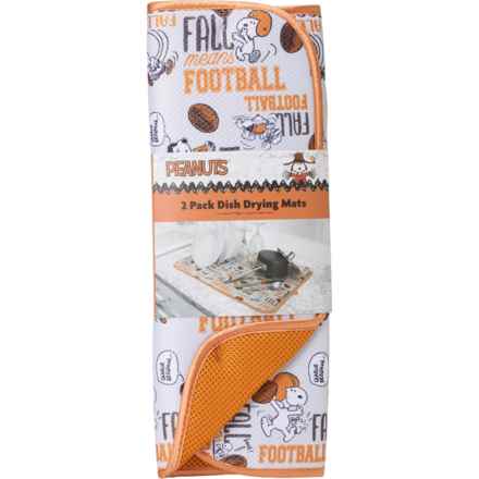 Peanuts Snoopy Fall Football Dish Drying Mats - 2-Pack, 16x18” in Multi