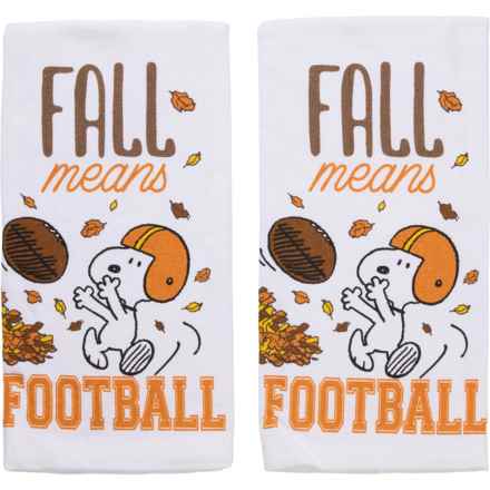 Peanuts Snoopy Fall Means Football Kitchen Towel Set - 2-Pack, 18x28” in Multi