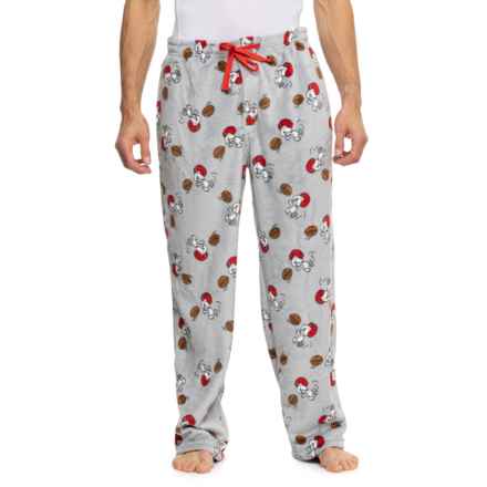 Peanuts Snoopy Football Play Toss Superminky Fleece Pajama Pants in Gray