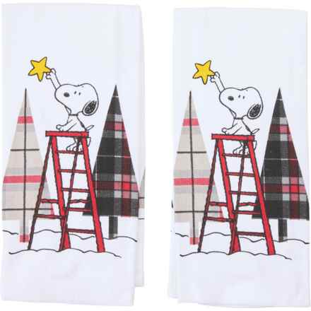 Peanuts Snoopy Plaid Trees Kitchen Towel Set - 2-Pack, 16x26” in Multi