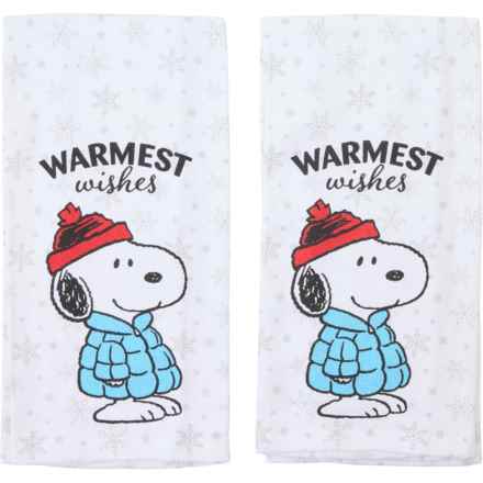 Peanuts Snoopy Puffer Jacket Warm Wishes Kitchen Towel Set - 2-Pack, 16x26” in Multi