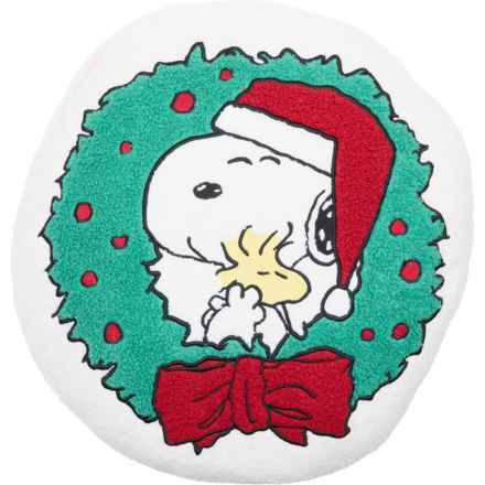 Peanuts Snoopy Wreath Round Throw Pillow - 18” in Multi