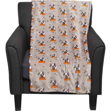 Peanuts Witch Snoopy and Witch Woodstock Fleece Throw Blanket - 50x70” in Grey/Orange