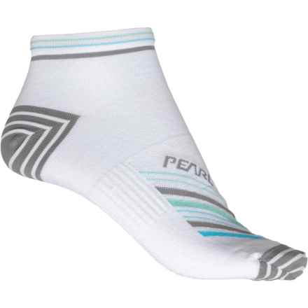Pearl Izumi Strip Stripe ELITE Low Socks - Below the Ankle (For Women) in Strip Stripe Grey