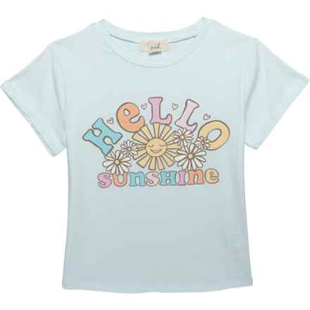 PEEK Little Girls Hello Sunshine T-Shirt - Short Sleeve in Light Blue