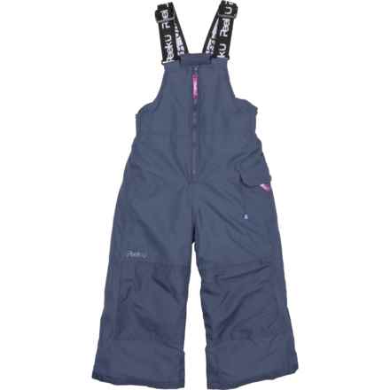 PEEKU KIDS Little Girls Sapphire Snow Bib Pants - Waterproof, Insulated in Indigo