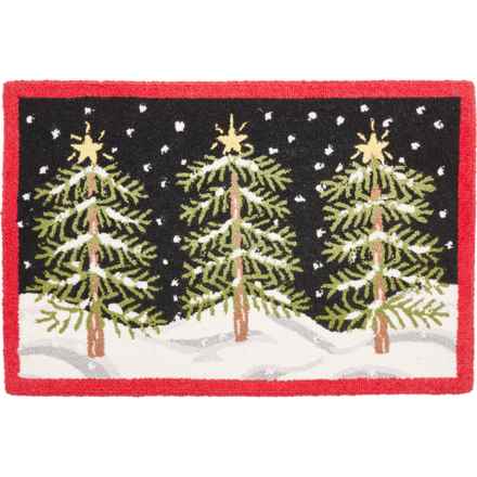 Peking Handicraft Tree Star Hand-Hooked Wool Accent Rug - 2x3’, Multi in Multi