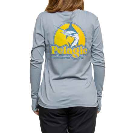 Pelagic AquaTek Tropical Splash Shirt - UPF 50+, Long Sleeve in Slate