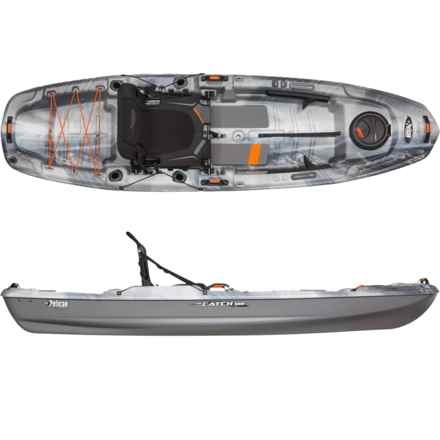 PELICAN Catch 100 Fishing Kayak - 10’, Sit-on-Top in Silver/Blue Swirl