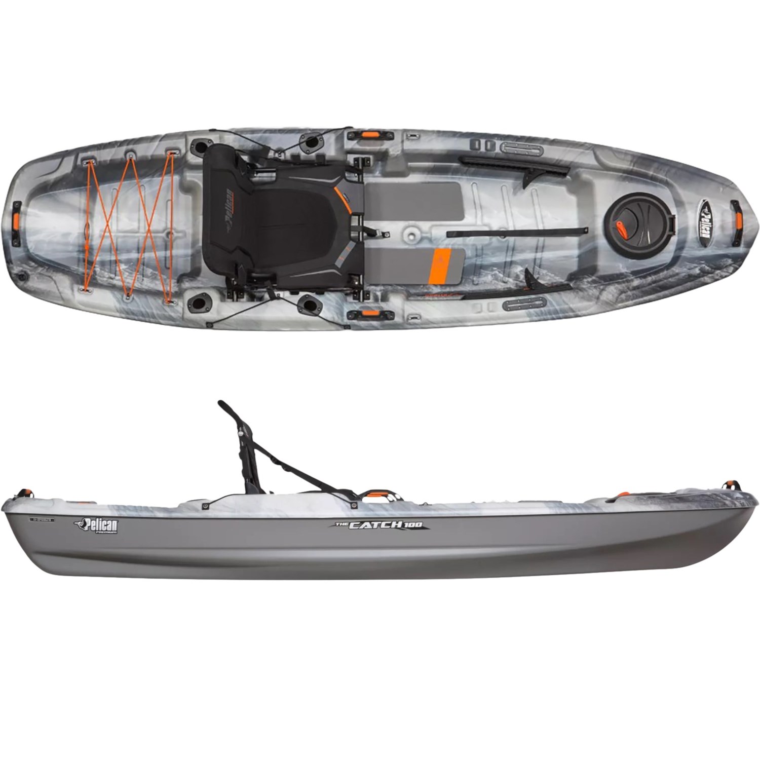 PELICAN Catch Classic 100 Fishing Kayak with Paddle 10’, SitonTop
