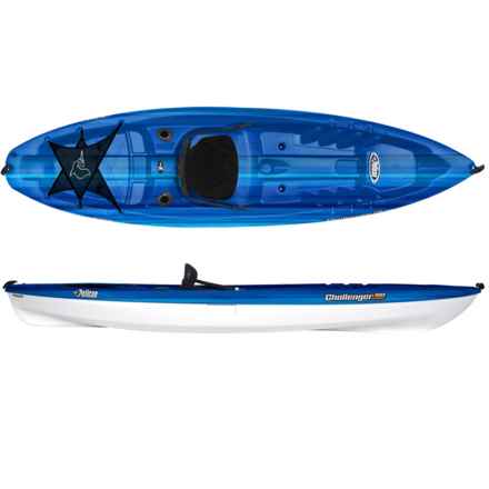 PELICAN Challenger 100 Angler Kayak - Sit-on-Top, 10’ in Blue / White
