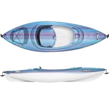 PELICAN Clipper 80X Recreational Kayak - Sit-In, 7’9” in Cyan/Deep Blue/White