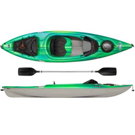 PELICAN Navis 100X Sit-In Kayak with Paddle - 10’ in Green/Grey