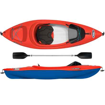 PELICAN Pulse 80X Recreational Kayak - Sit-In, 7’9” in Red/Blue