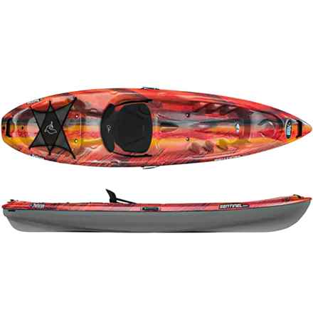 PELICAN Sentinel 100XP Angler Fishing Kayak - 10’ in Lava/Magnetic Grey