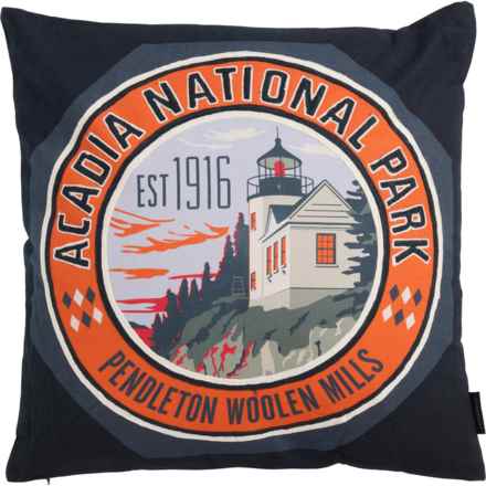 Pendleton Acadia National Park Embroidered Throw Pillow - 20x20” in Black