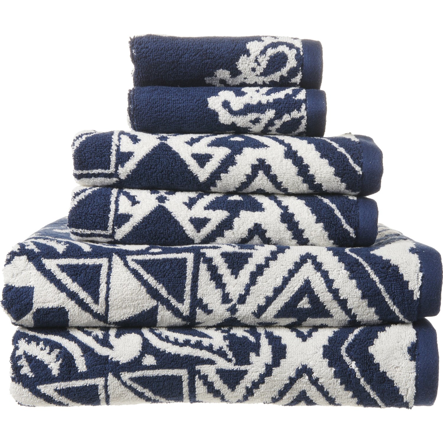 Pendleton Bandana Cotton Towel Set 700 gsm, 6Piece, Navy Save 50