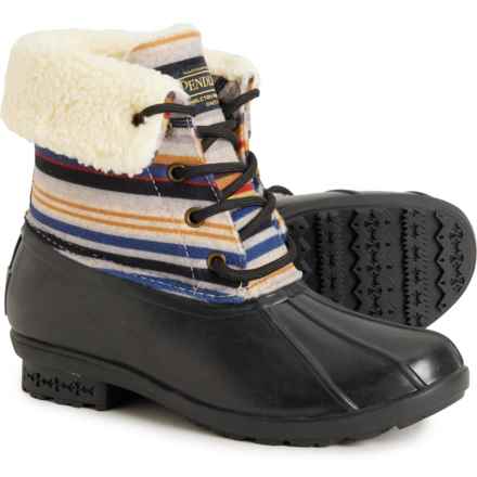 Pendleton Bridger Stripe Mid Duck Boots - Waterproof (For Women) in Black