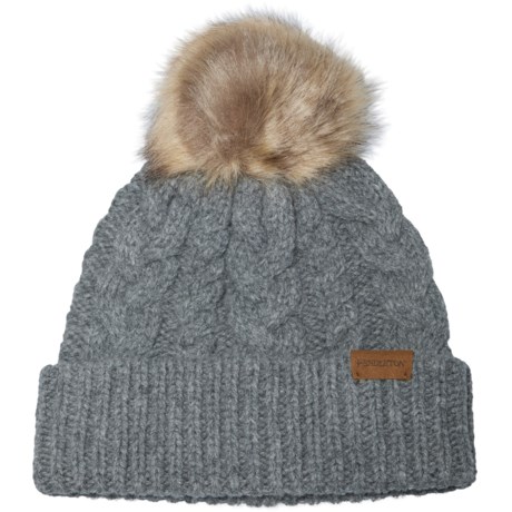 Pendleton Cable-Knit Beanie in Grey