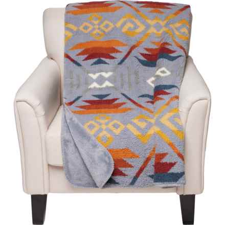 Pendleton Coyote Sherpa Throw Blanket - 50x70” in Denim Blue