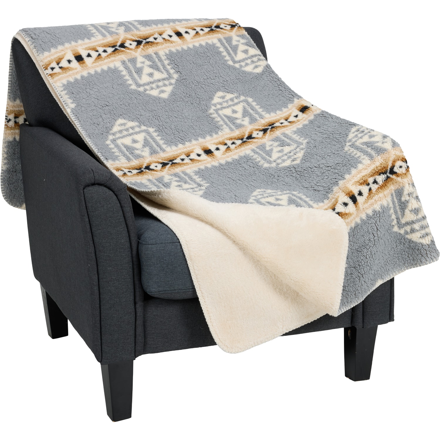 Pendleton Crossroads Sherpa Fleece Throw Blanket - 50x70