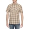 Pendleton Frontier Plaid Shirt - Short Sleeve in Tan/Red Plaid