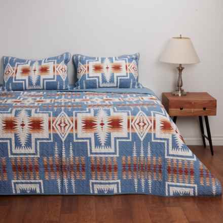 Pendleton Full-Queen Harding Coverlet Set - Denim in Denim