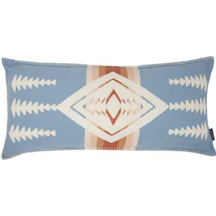 Pendleton Harding Embroidered Throw Pillow - 14x30” in Denim