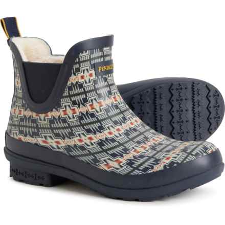 Pendleton Harding Faux-Fur-Lined Chelsea Rain Boots ( For Women) in Navy