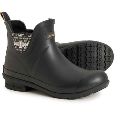 Pendleton Harding Faux-Fur-Lined Chelsea Rain Boots - Waterproof (For Women) in Black