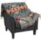 9CWNP_2 Pendleton Jacquard Fringed Throw Blanket - Wool, 60x62"