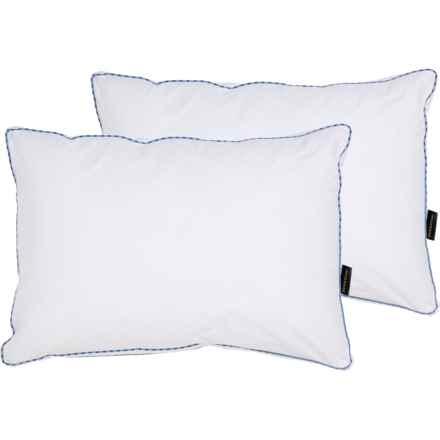 Pendleton Jumbo Colossal Blue Surf Gusset Bed Pillows - 2-Pack, White in White