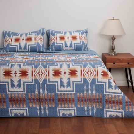 Pendleton King Harding Coverlet Set - Denim in Denim