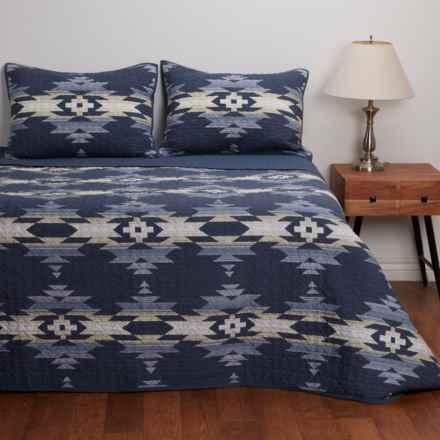 Pendleton King Moonlit Mesa Coverlet Set - Navy in Navy
